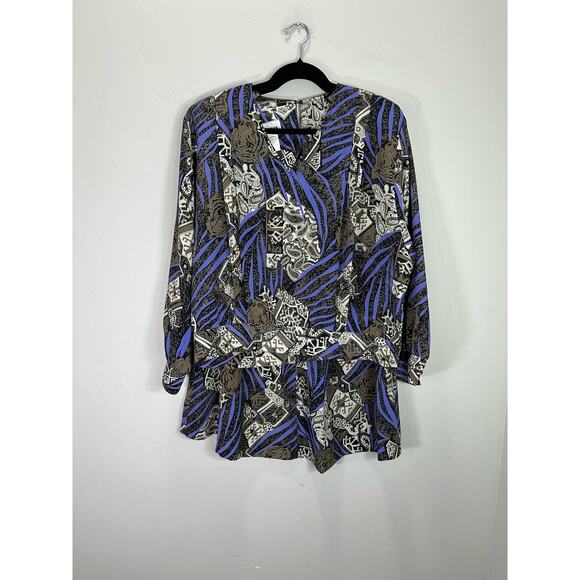 Vintage Coco of California Two-Piece Tiger Abstract Print Size 14 - Picture 2 of 9